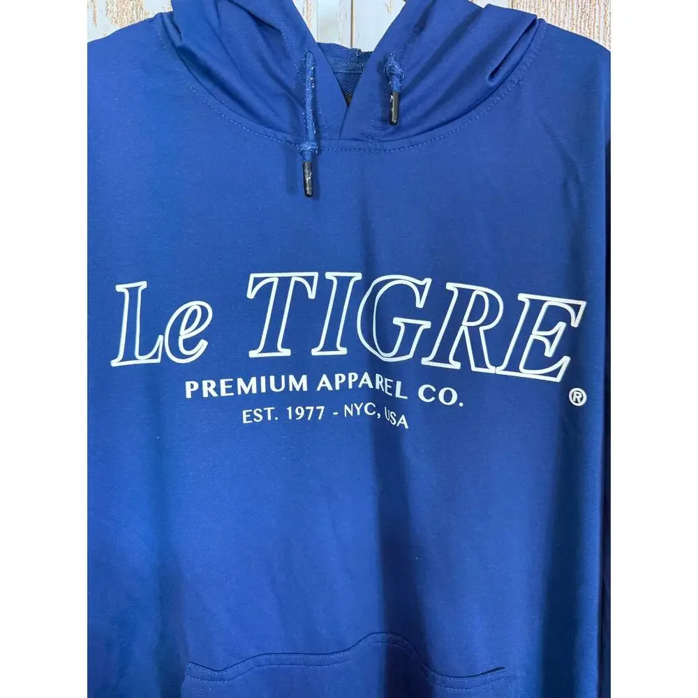 Le Tigre, Navy Blue Hoodie. Size XL. Good used condition!